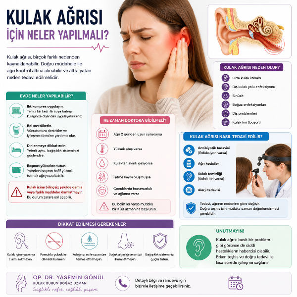 Kulak Ağrısı İçin Neler Yapılmalı?